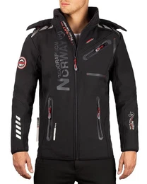 Softshelljacke Herren Outdoor Jacke baroyaute ASSORT BLACK S mit abnehmbarer Kapuze