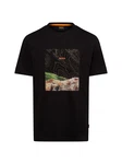 BOSS ORANGE T-Shirt Te_Forest Schwarz/Braun/Rot