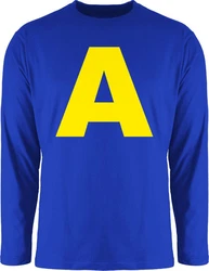 Shirtracer Rundhalsshirt Kostüm Buchstabe A Chipmunk Alvin Blau/Hellblau/Dunkelblau