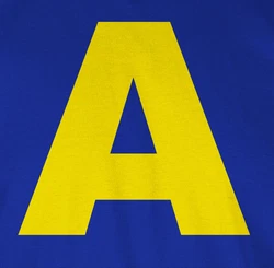 Shirtracer Rundhalsshirt Kostüm Buchstabe A Chipmunk Alvin Blau/Hellblau/Dunkelblau