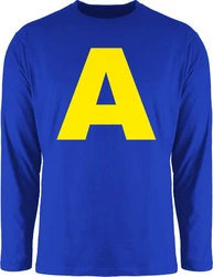 Shirtracer Rundhalsshirt Kostüm Buchstabe A Chipmunk Alvin Blau/Hellblau/Dunkelblau