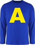 Shirtracer Rundhalsshirt Kostüm Buchstabe A Chipmunk Alvin Blau/Hellblau/Dunkelblau