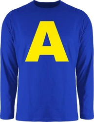 Shirtracer Rundhalsshirt Kostüm Buchstabe A Chipmunk Alvin Blau/Hellblau/Dunkelblau