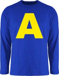 Rundhalsshirt Kostm Buchstabe A Streifenhrnchen Chipmunk Alvin I Passend fr Karne Karneval & Fasching