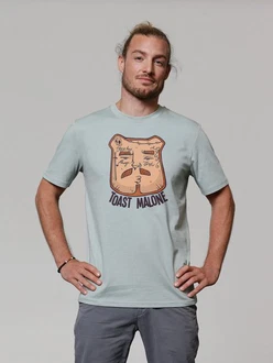 wat? Apparel T-Shirt Toast Malone Hellblau/Blau/Braun wat? Apparel T-Shirt Toast Malone Hellblau/Blau/Braun