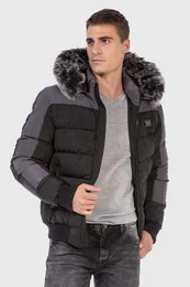 Winterjacke Winterjacke mit abnehmbaren Kunstfellkragen