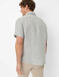 Brax Kurzarmhemd Style DAN Khaki/Grau/Hellgrau