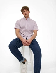 Brax Kurzarmhemd Style DAN Lila/Rosa