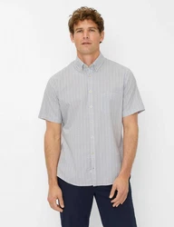 Brax Kurzarmhemd Style DAN Hellgrau/Grau