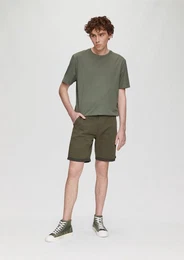 Cargoshorts Chino-Shorts aus Baumwolle mit fixiertem Umschlag