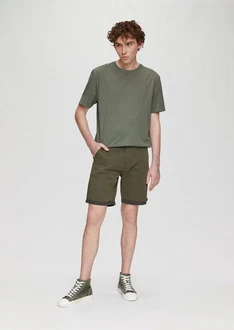 QS Cargoshorts Chino-Shorts Dunkelgrün/Khaki/Grün