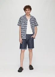 Cargoshorts Chino-Shorts aus Baumwolle mit fixiertem Umschlag