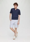 QS Cargoshorts Chino-Shorts Grau/Hellblau/Dunkelblau