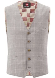 CG Club of Gents Anzugweste CG Morley Grau/Lila/Beige/Braun