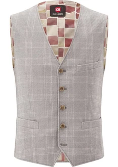 CG Club of Gents Anzugweste CG Morley Grau/Lila/Beige/Braun