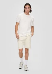 QS Cargoshorts Shorts mit Tunnelzug Weiß/Creme/Khaki