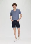QS Cargoshorts Jeans-Bermuda John Regular Fit Mid Rise Hellblau/Dunkelblau/Blau/Grau