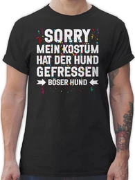 T-Shirt Sorry mein Kostm hat der Hund gefressen Konfetti I Karneval Kostm Fa Karneval & Fasching