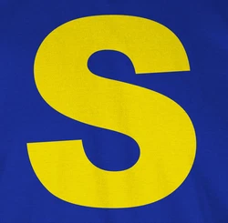 Shirtracer Rundhalsshirt Kostüm Buchstabe S Streifenhörnchen Chipmunk Simon Blau/Dunkelblau/Rot/Gelb/Hellblau