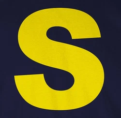 Shirtracer Rundhalsshirt Kostüm Buchstabe S Streifenhörnchen Chipmunk Simon Dunkelblau