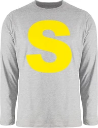 Shirtracer Rundhalsshirt Kostüm Buchstabe S Streifenhörnchen Chipmunk Simon Gelb/Silber/Rot