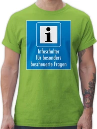 T-Shirt Infoschalter fr besonders bescheuerte Fragen, Infoschalter fr dumme Kollegen - Herren