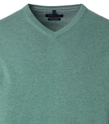 CASAMODA V-Ausschnitt Pullover Grün/Türkis/Hellblau