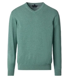 CASAMODA V-Ausschnitt Pullover Grün/Türkis/Hellblau