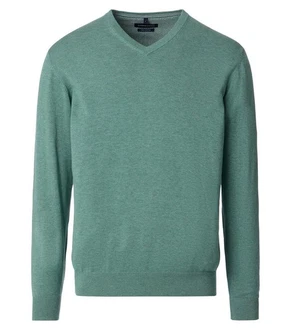 CASAMODA V-Ausschnitt Pullover Grün/Türkis/Hellblau