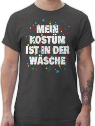 Shirtracer T-Shirt Mein Kostüm ist in der Wäsche Konfetti Karneval & Fasching Schwarz/Dunkelgrau/Mischfarben/Silber