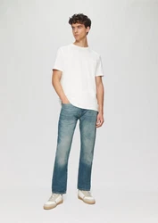 s.Oliver Stoffhose Jeans Benito Regular Fit Mid Rise Straight Leg Weiß/Grün/Creme/Schwarz/Gelb