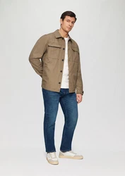s.Oliver Stoffhose Jeans Benito Regular Fit Mid Rise Straight Leg Weiß/Creme/Schwarz