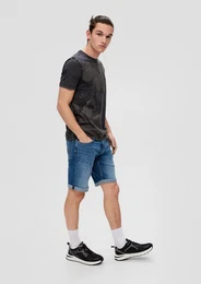 Cargoshorts Regular: Shorts im Denim-Look Waschung
