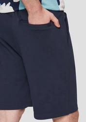 QS Cargoshorts Sweat-Shorts Tunnelzug Blau/Hellblau/Grün
