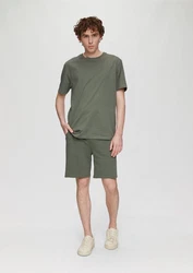QS Cargoshorts Sweat-Shorts Tunnelzug Dunkelgrün/Khaki/Grün
