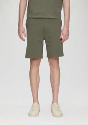 QS Cargoshorts Sweat-Shorts Tunnelzug Dunkelgrün/Khaki/Grün