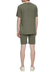 QS Cargoshorts Sweat-Shorts Tunnelzug Dunkelgrün/Khaki/Grün
