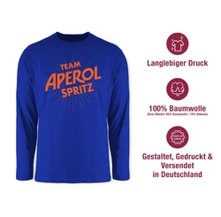 Shirtracer Rundhalsshirt Team Aperol Spritz Mdelsabend Spritztour Aperol Geschenk Karneval & Fasching Hautfarben/Hellblau/Dunkelblau/Orange/Blau