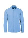 Trigema Poloshirt Business-Hemd aus DELUXE-Single-Jersey Hellblau/Blau/Dunkelblau