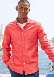 H.I.S Langarmhemd regular-fit Button-down-Kragen 