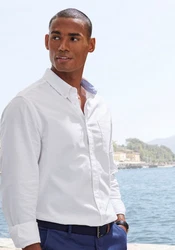 H.I.S Langarmhemd regular-fit Button-down-Kragen 