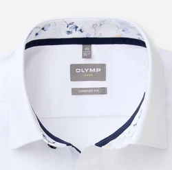 OLYMP Businesshemd Luxor comfort fit Weiß/Creme/Dunkelblau