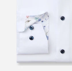 OLYMP Businesshemd Luxor comfort fit Weiß/Creme/Dunkelblau