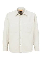 BOSS ORANGE Hemdjacke Lerato_M Khaki/Weiß/Beige