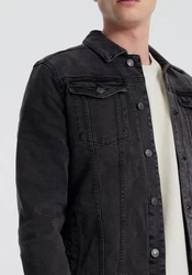DENIM PROJECT Jeansjacke im klassischen Look Schwarz/Dunkelgrau/Creme/Dunkelblau/Grau