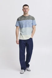 Blend Rundhalsshirt BHJACOB Grau/Mischfarben/Hellblau/Blau