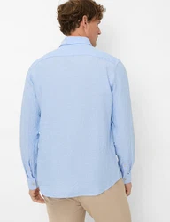 Brax Leinenhemd Style HAROLD Hellblau/Blau