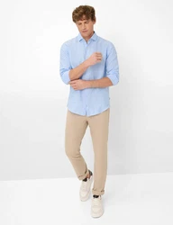 Brax Leinenhemd Style HAROLD Hellblau/Blau