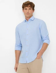 Brax Leinenhemd Style HAROLD Hellblau/Blau
