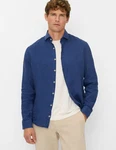 Brax Leinenhemd Style HAROLD Blau/Dunkelblau/Hellblau